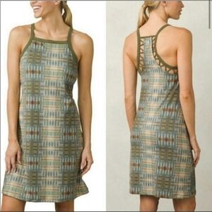 Prana Ardor Dress Cargo Desert Geo Green Size L